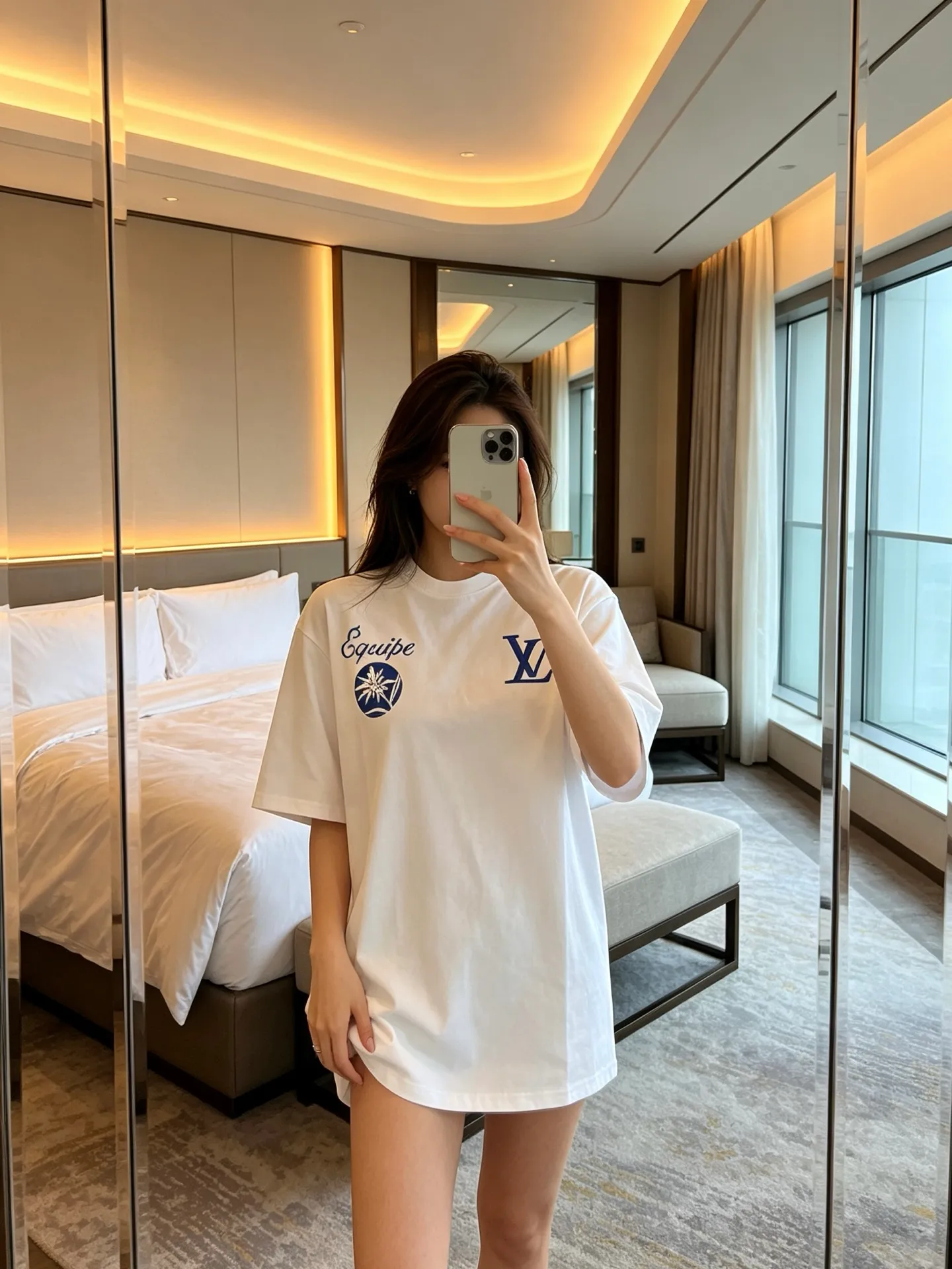 Louis Vuitton/Louis Vuitton floral print short sleeves